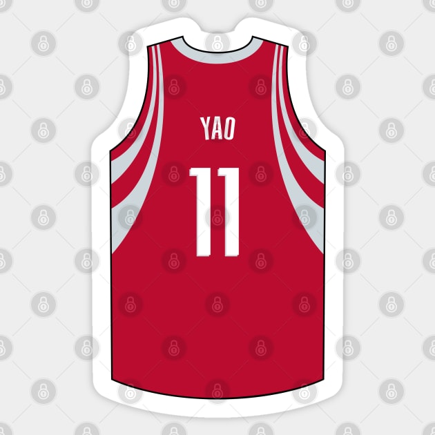 Yao Ming Houston Jersey Qiangy Sticker by qiangdade